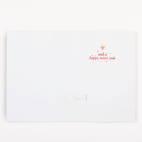 Biglietto di auguri musicale natalizio “Meowy Infinito” con glitter nascosto