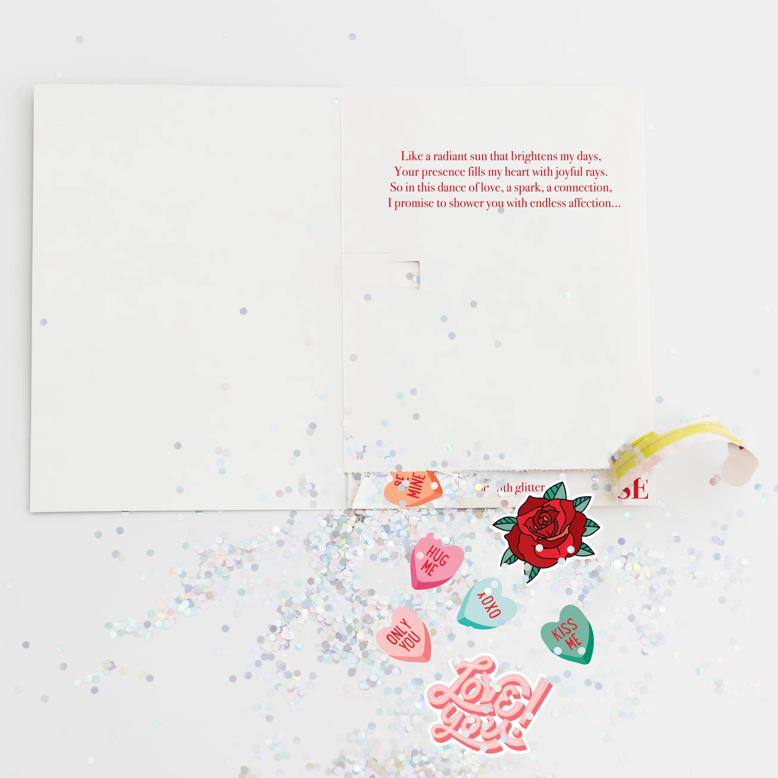 Biglietto di auguri musicale “ I Love You Infinito” con glitter nascosto